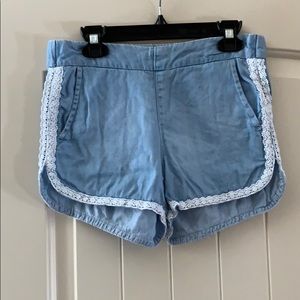 Tractr chambray girls shorts size 12